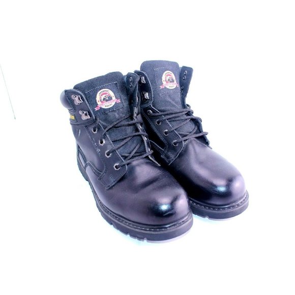 Brahma Mens Gus 2518950 Black Leather Steel Toe Wo - Picture 1 of 6